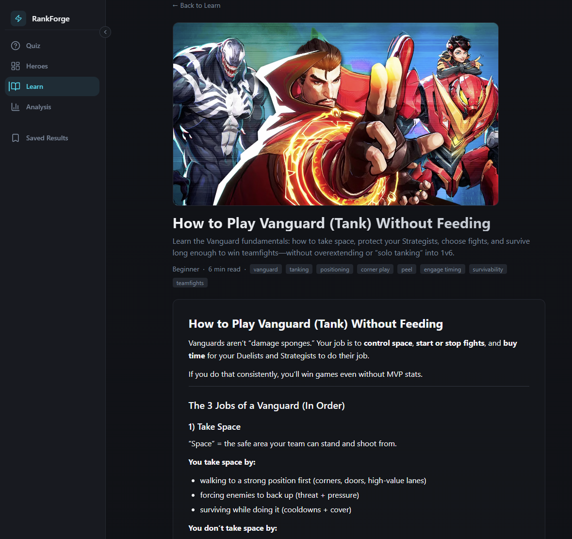 RankForge CMS — hero data management layer