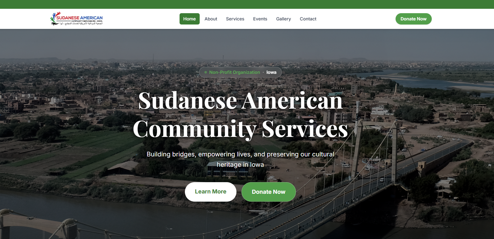 SACSII — bilingual community website homepage